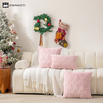 Brighthowl Jacquard Christmas Tree Decortaive Pillowcase