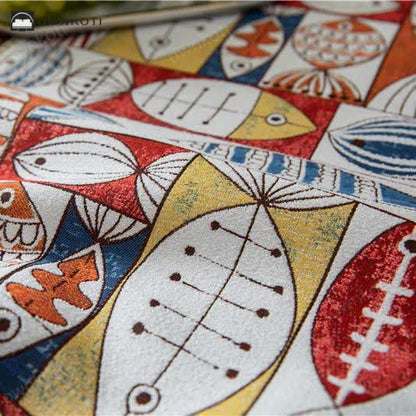 Brighthowl Fish Chenille Tassel Decorative Table Runner