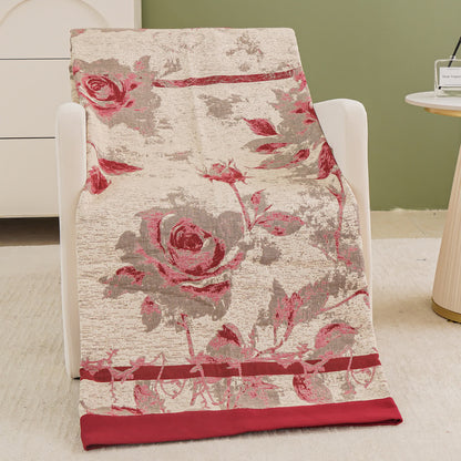 Brighthowl Cotton Gauze Rose Print Comfy Blanket
