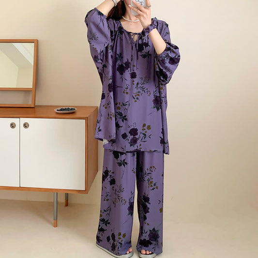 Brighthowl Plus Size Vintage Rose Nightwear Set