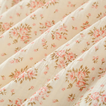 Brighthowl Cotton Double Gauze Floral Long Sleeve Nightdress