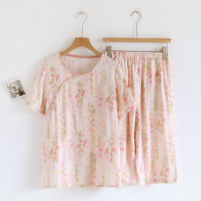 Brighthowl Rustic Rose Bamboo Fiber Short Sleeve Pajama Set