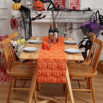 Brighthowl Halloween Pumpkin Quilted 3D Table Runner