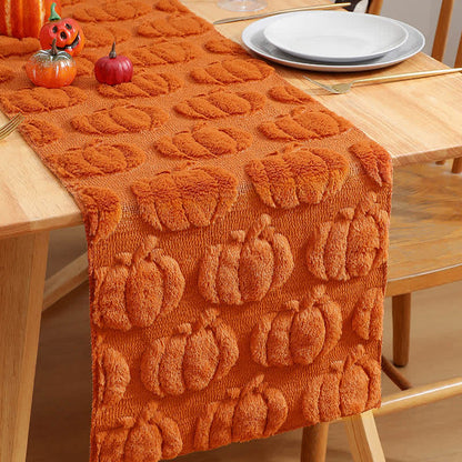 Brighthowl Halloween Pumpkin Quilted 3D Table Runner