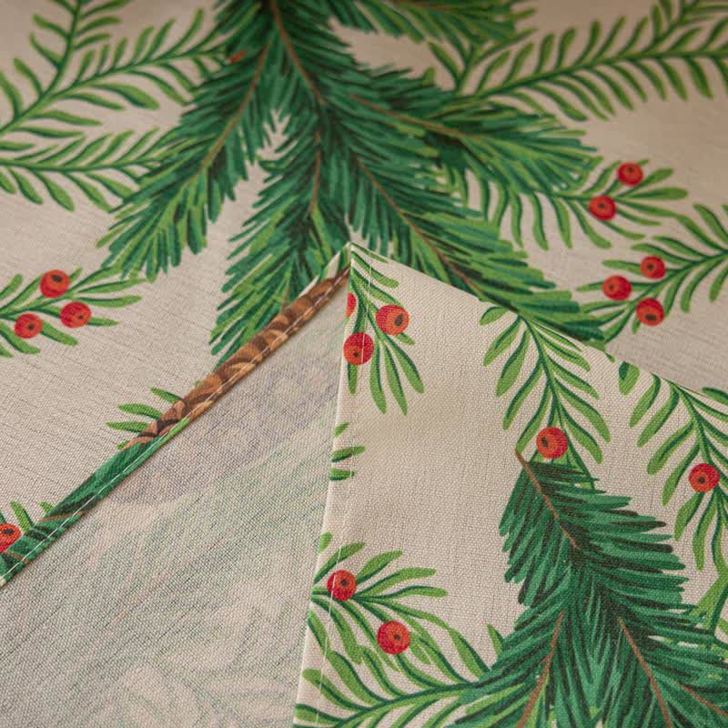 Brighthowl Christmas Pine Cone Print Tablecloth