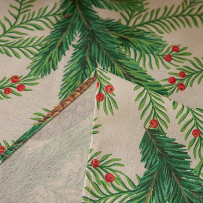Brighthowl Christmas Pine Cone Print Tablecloth