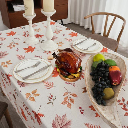 BrighthowlHarvest Maple Leaf Waterproof Tablecloth