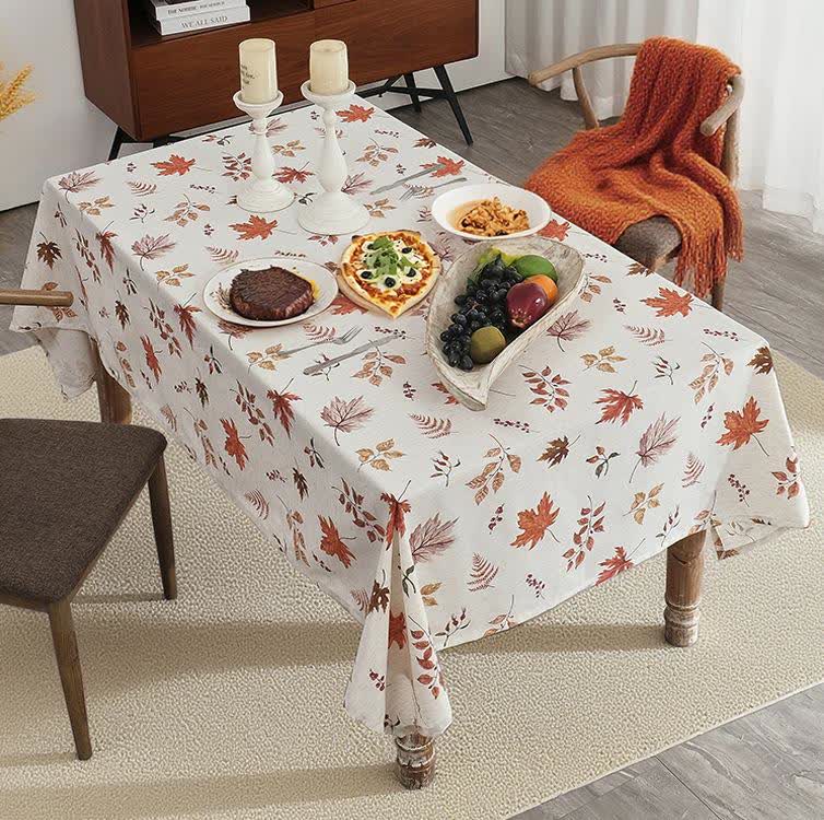 BrighthowlHarvest Maple Leaf Waterproof Tablecloth