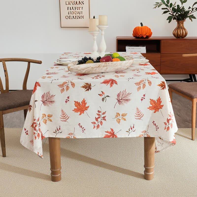 BrighthowlHarvest Maple Leaf Waterproof Tablecloth