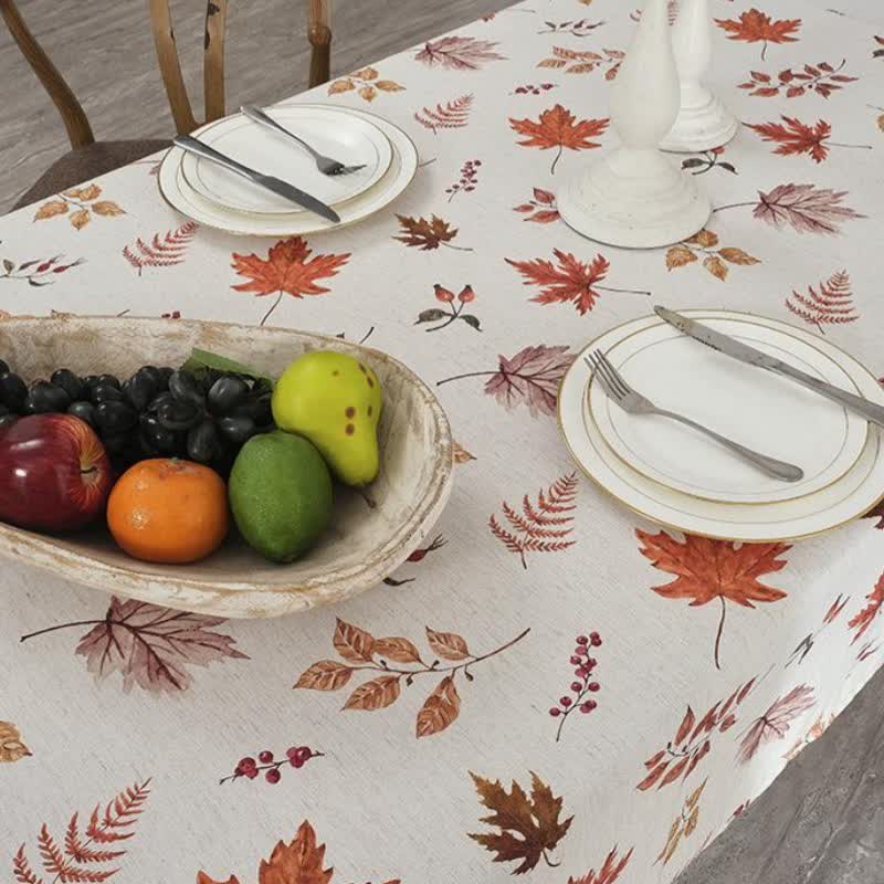 BrighthowlHarvest Maple Leaf Waterproof Tablecloth