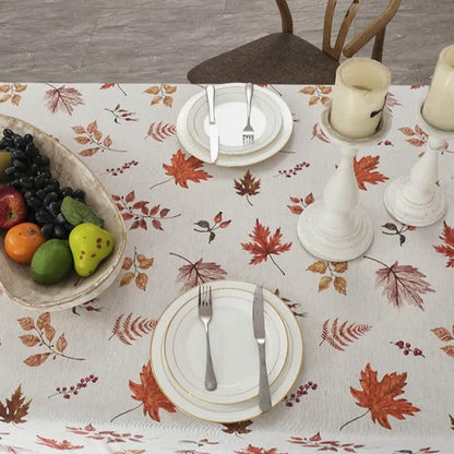BrighthowlHarvest Maple Leaf Waterproof Tablecloth
