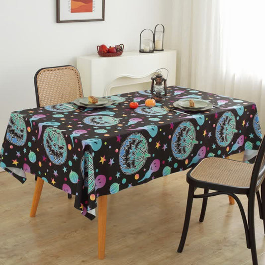 Brighthowl Halloween Spooky Pumpkin Ghost Tablecloth