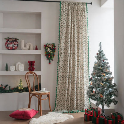 Brighthowl Pine Needle Berry Light Filtering Curtain