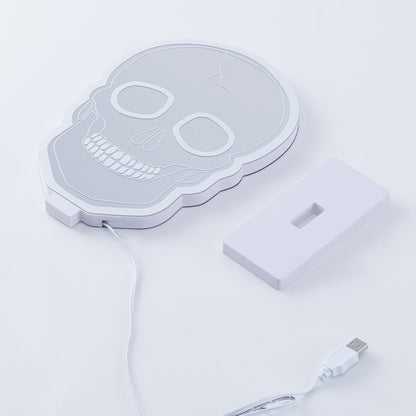 Brighthowl Halloween Skull Infinity Lights with Stand