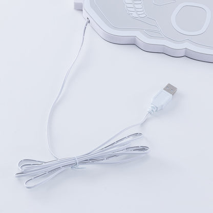 Brighthowl Halloween Skull Infinity Lights with Stand