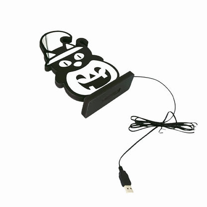 Brighthowl 3D Black Cat Pumpkin Infinity Lights