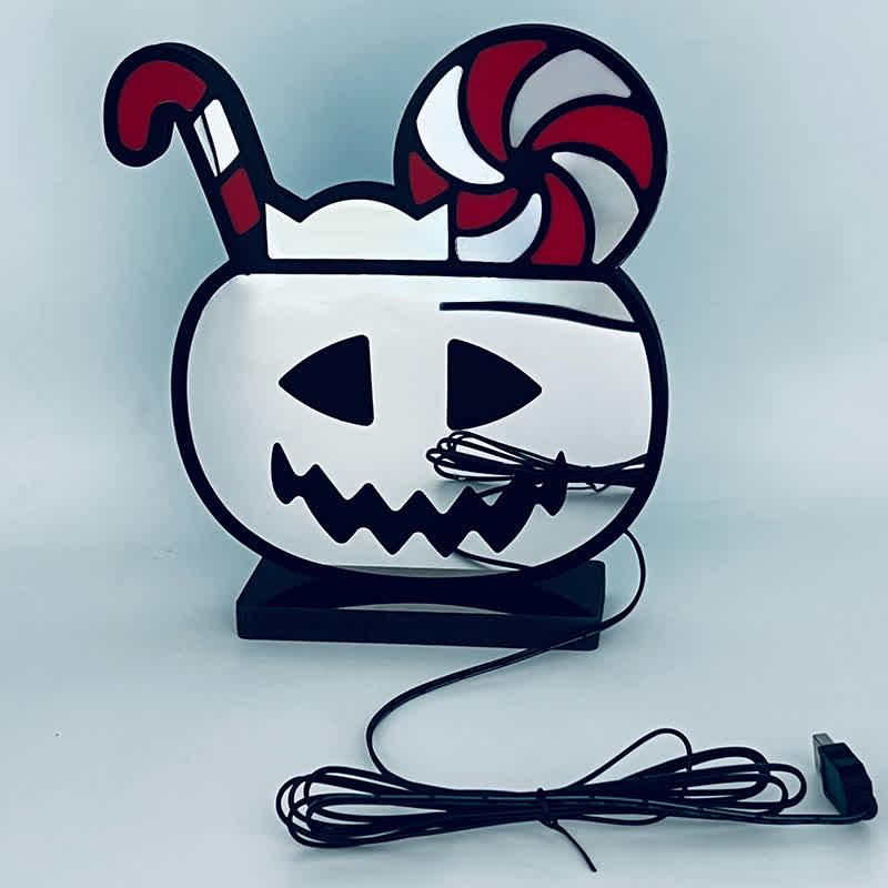 Brighthowl 3D Pumpkin Infinity Lights Halloween Decoration