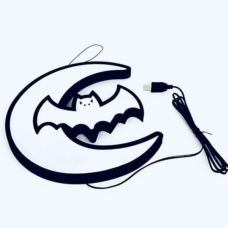 Brighthowl 3D Bat Infinity Lights Hanging Decoration