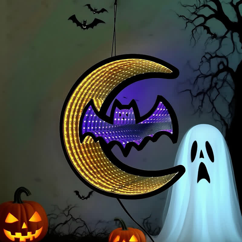 Brighthowl 3D Bat Infinity Lights Hanging Decoration