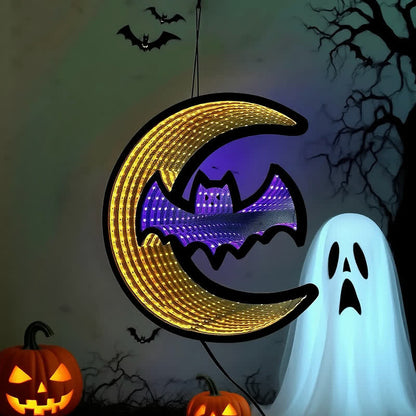 Brighthowl 3D Bat Infinity Lights Hanging Decoration