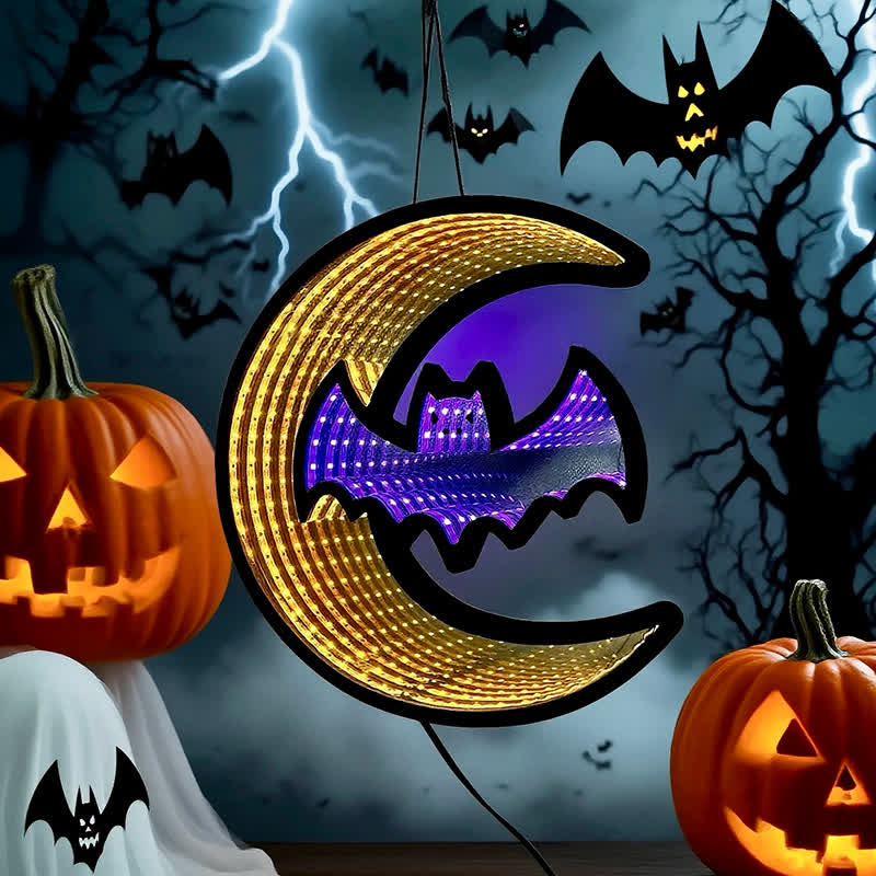 Brighthowl 3D Bat Infinity Lights Hanging Decoration