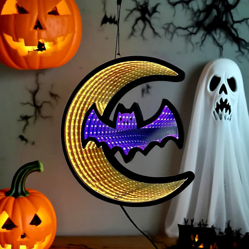 Brighthowl 3D Bat Infinity Lights Hanging Decoration