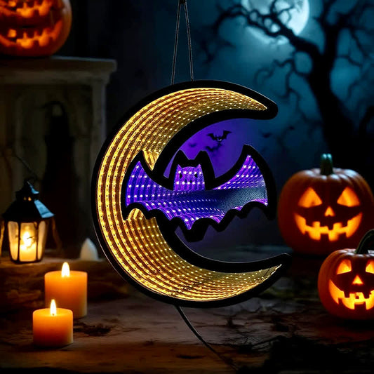 Brighthowl 3D Bat Infinity Lights Hanging Decoration