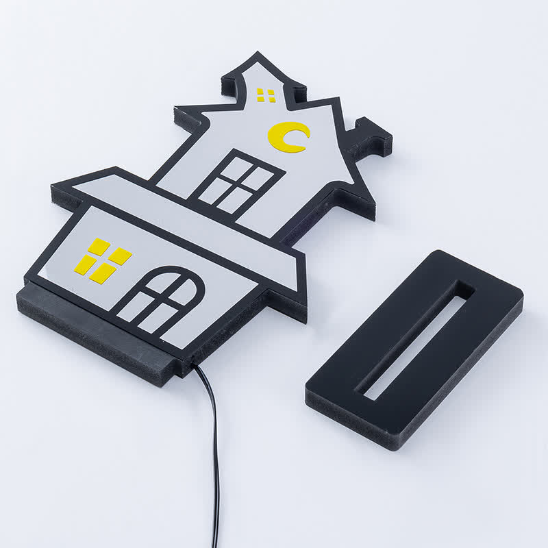 Brighthowl 3D House Infinity Lights Halloween Decoration