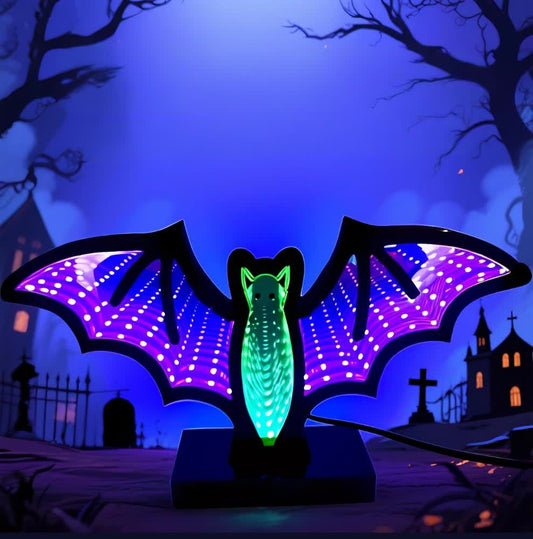 Brighthowl Halloween 3D Bat Infinity Lights