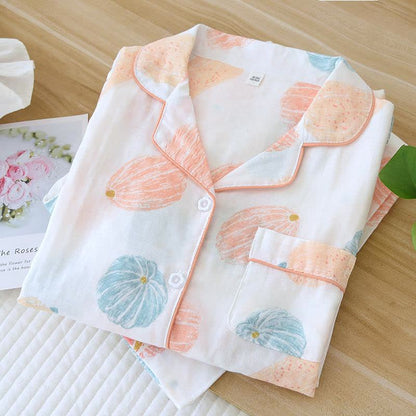 Brighthowl Pumpkin Organic Cotton Gauze Loungewear Set