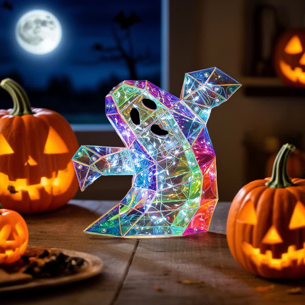 Brighthowl 3D Ghost Infinity Lights Halloween Decoration