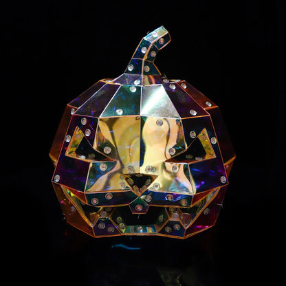 Brighthowl Ghost Face Pumpkin Infinity Lights Decoration