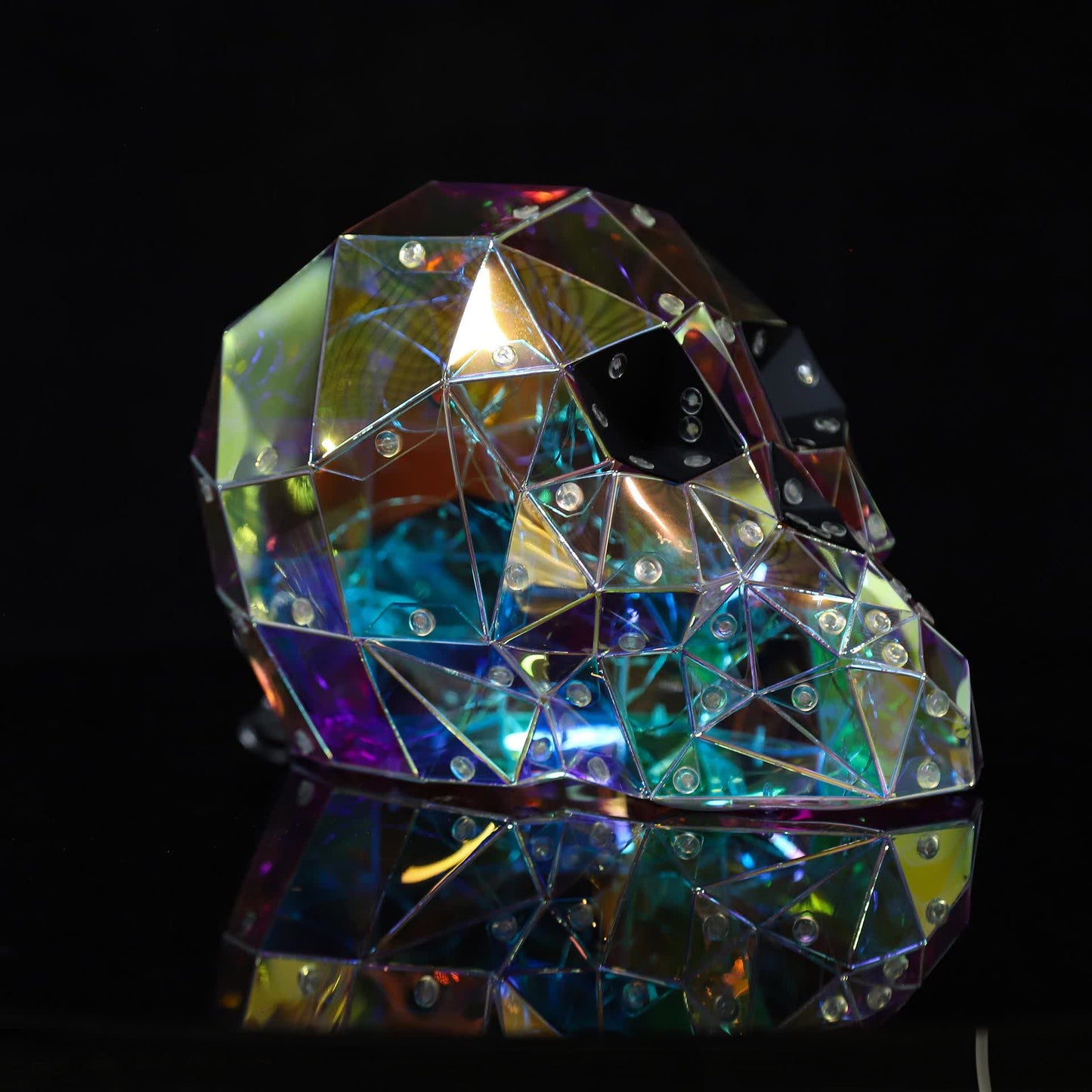 Brighthowl 3D Skull Infinity Lights Halloween Decoration