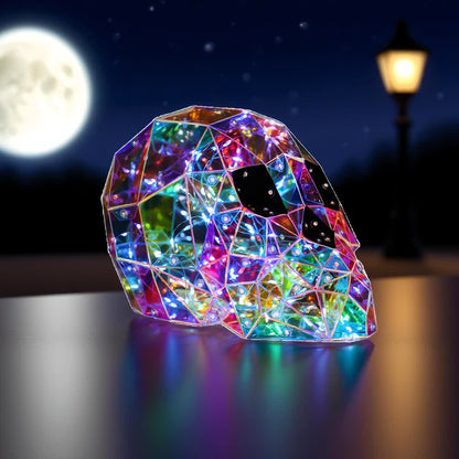 Brighthowl 3D Skull Infinity Lights Halloween Decoration