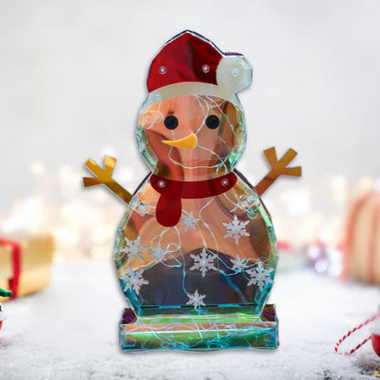Brighthowl 3D Snowman Infinity Lights Decoration