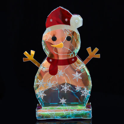 Brighthowl 3D Snowman Infinity Lights Decoration