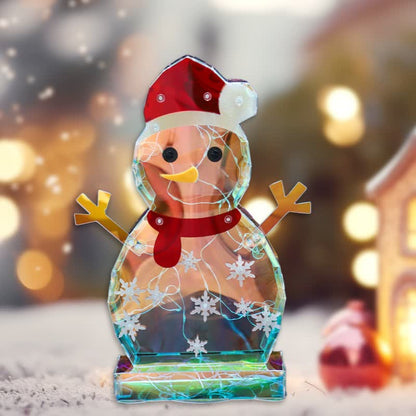 Brighthowl 3D Snowman Infinity Lights Decoration