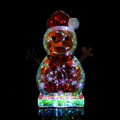 Brighthowl 3D Snowman Infinity Lights Decoration