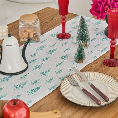 Brighthowl Green Fir Tree Table Runner