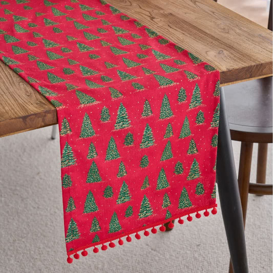 Brighthowl  Christmas Fir Tree Holiday Table Runner