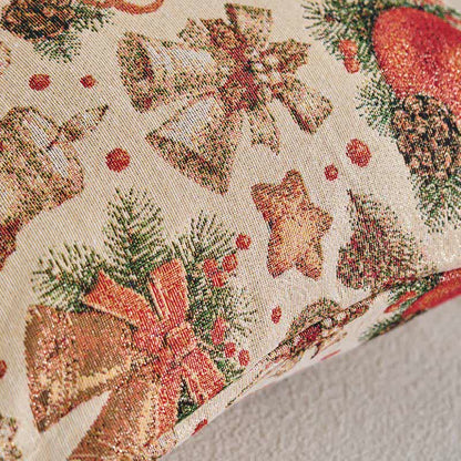 Brighthowl Christmas Crystal Ball Jacquard Throw Pillow