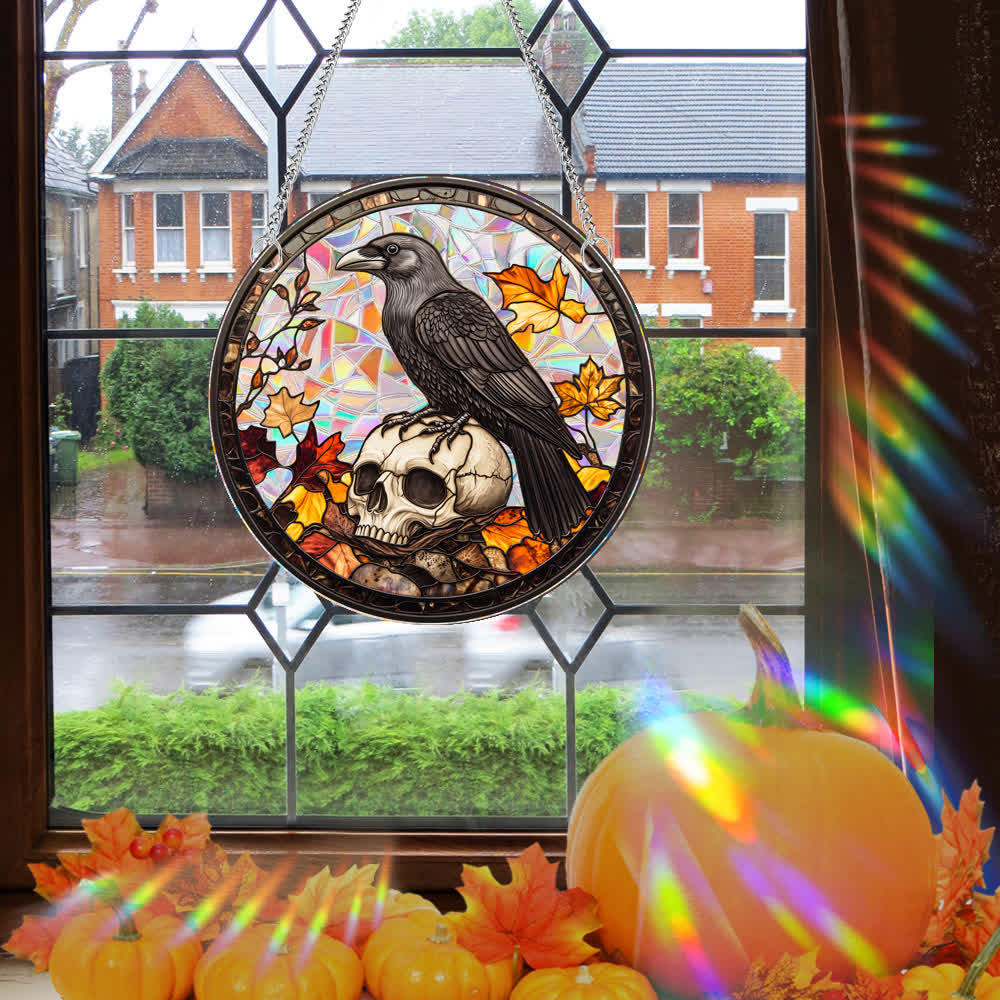 Brighthowl Halloween Stained Sun Catcher  Window Hanging