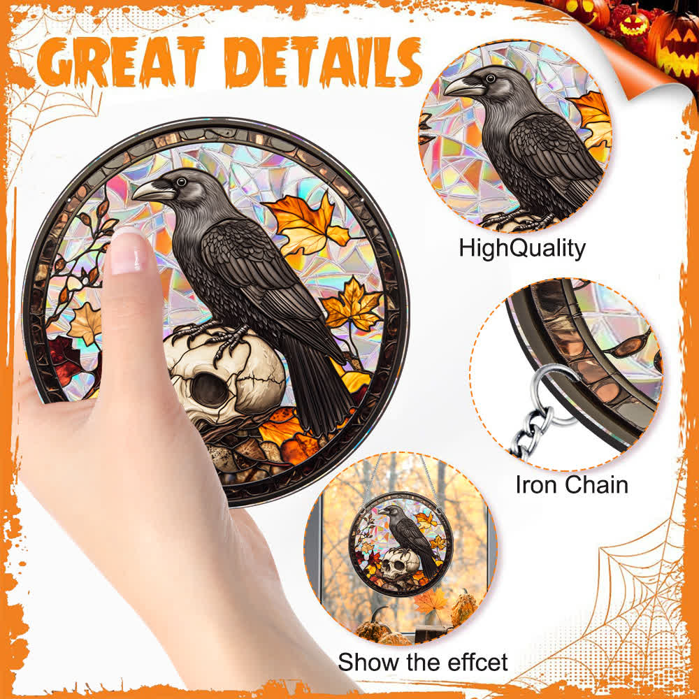 Brighthowl Halloween Stained Sun Catcher  Window Hanging