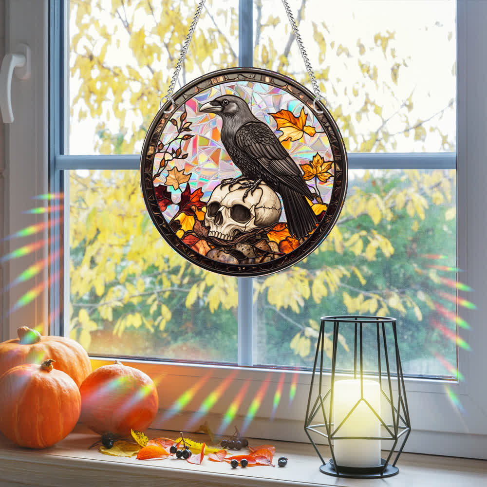 Brighthowl Halloween Stained Sun Catcher  Window Hanging