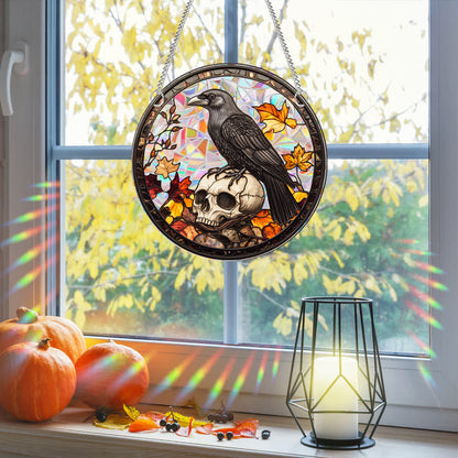 Brighthowl Halloween Stained Sun Catcher  Window Hanging