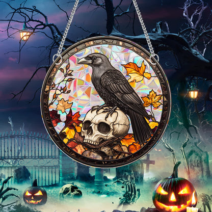 Brighthowl Halloween Stained Sun Catcher  Window Hanging