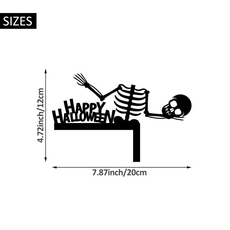 Brighthowl Halloween Skeleton Door Corner Decoration