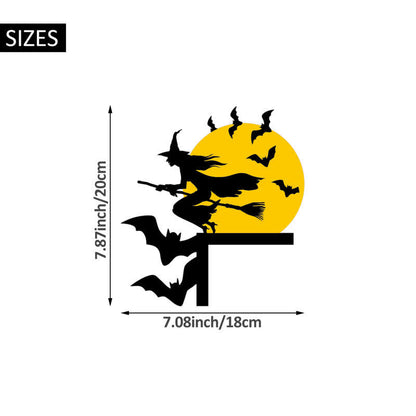 Brighthowl Witch & Bats Halloween Door Corner Decoration