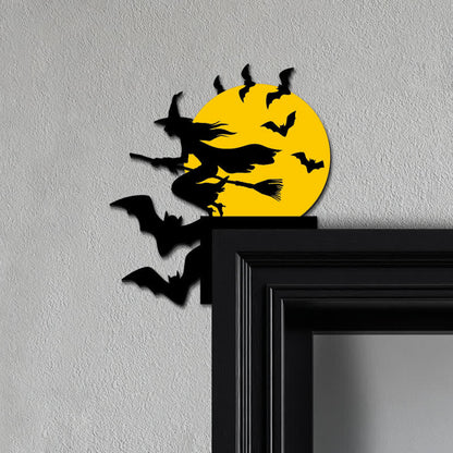 Brighthowl Witch & Bats Halloween Door Corner Decoration