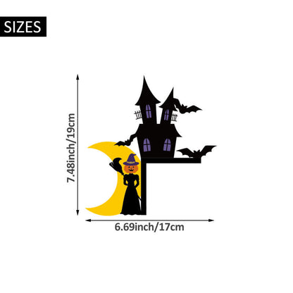 Brighthowl Pumpkin Witch Door Corner Decoration